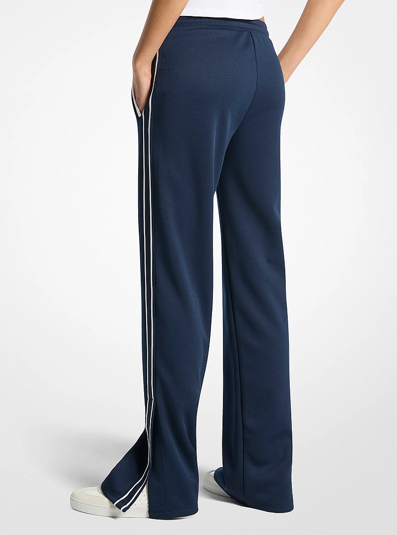Piqu&eacute; Contrast Track Pants in MIDNIGHTBLUE | Michael Kors