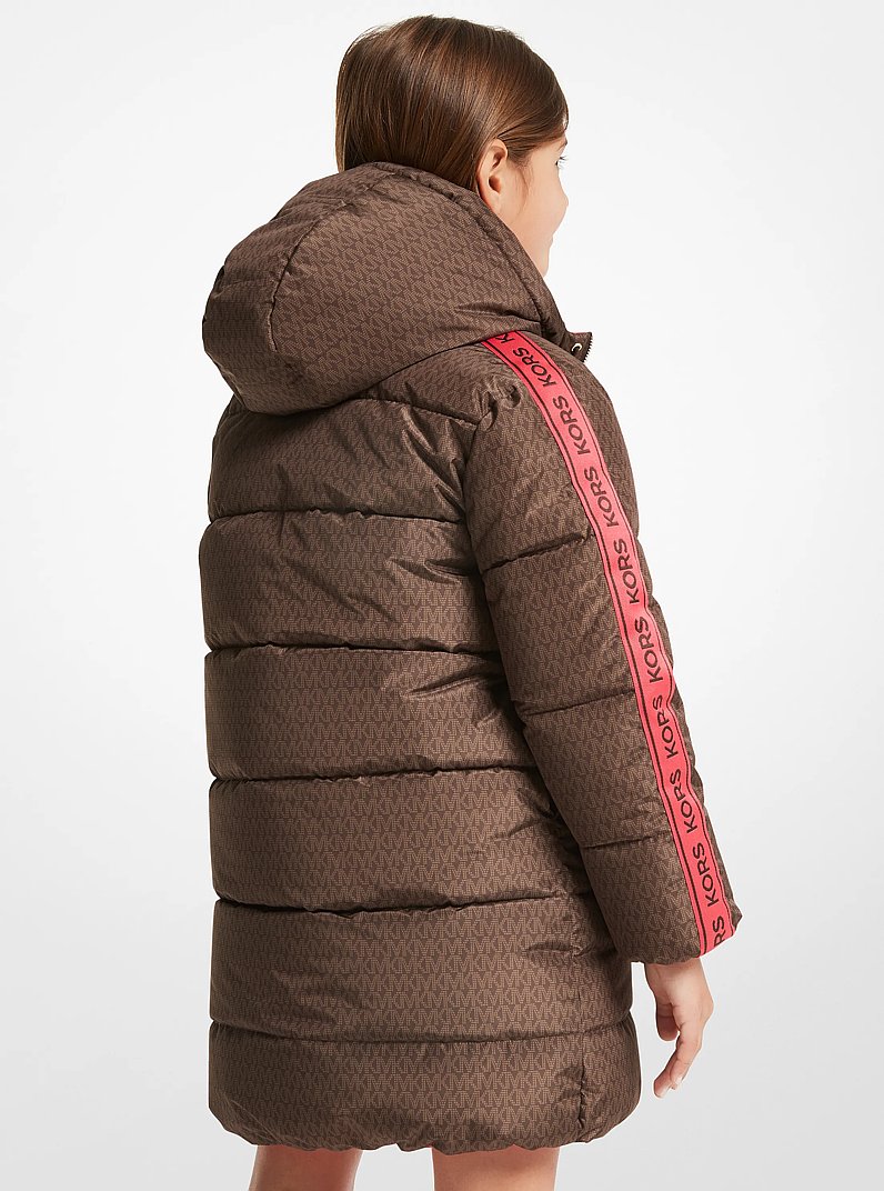 Quilted Signature Logo Reversible Puffer Coat in CHOCOLATE | Michael Kors