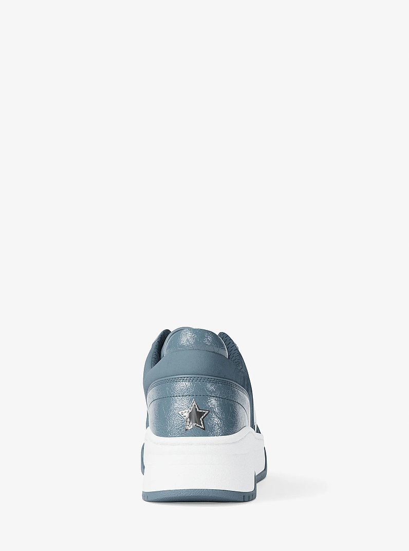 Lexi Embellished Mixed-Media Sneaker in CORNFLOWER | Michael Kors