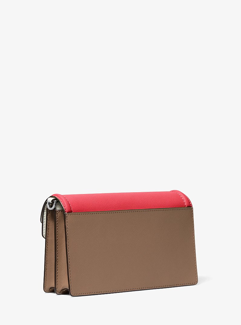 Jet Set Large Color-Block Saffiano Leather Envelope Crossbody Bag