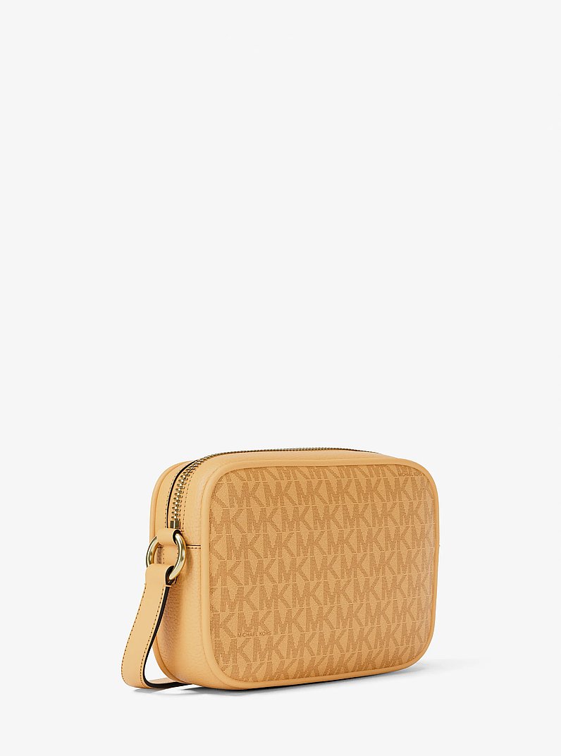 Jet Set Small Signature Logo Camera Crossbody Bag in HONEYWHEAT | Michael Kors