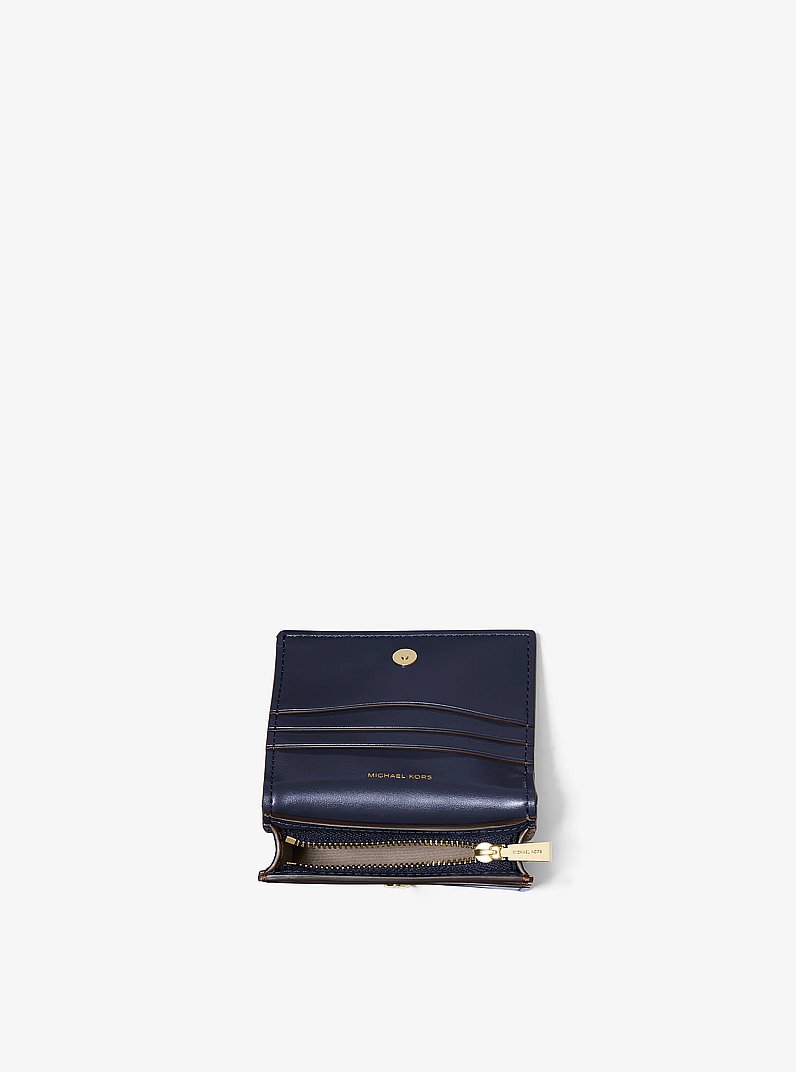 Hamilton Moderne Small Leather Wallet in DRESS BLUES | Michael Kors