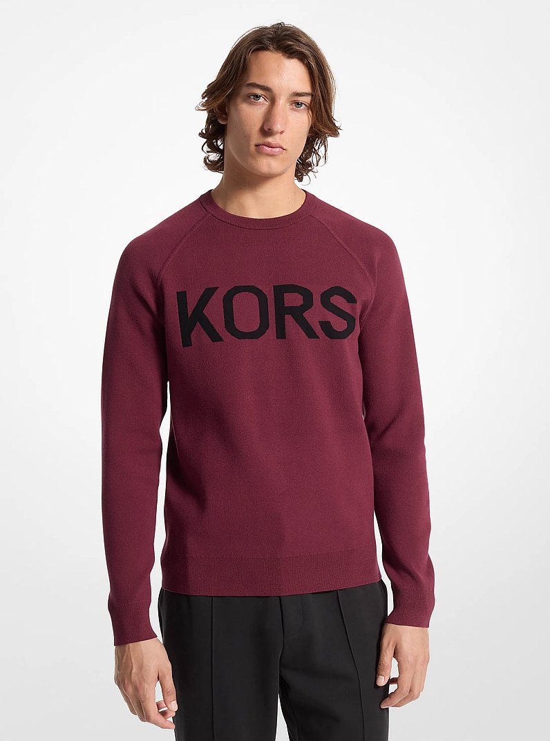 Chandail KORS en tricot extensible in ROUGE POURPRE | Michael Kors
