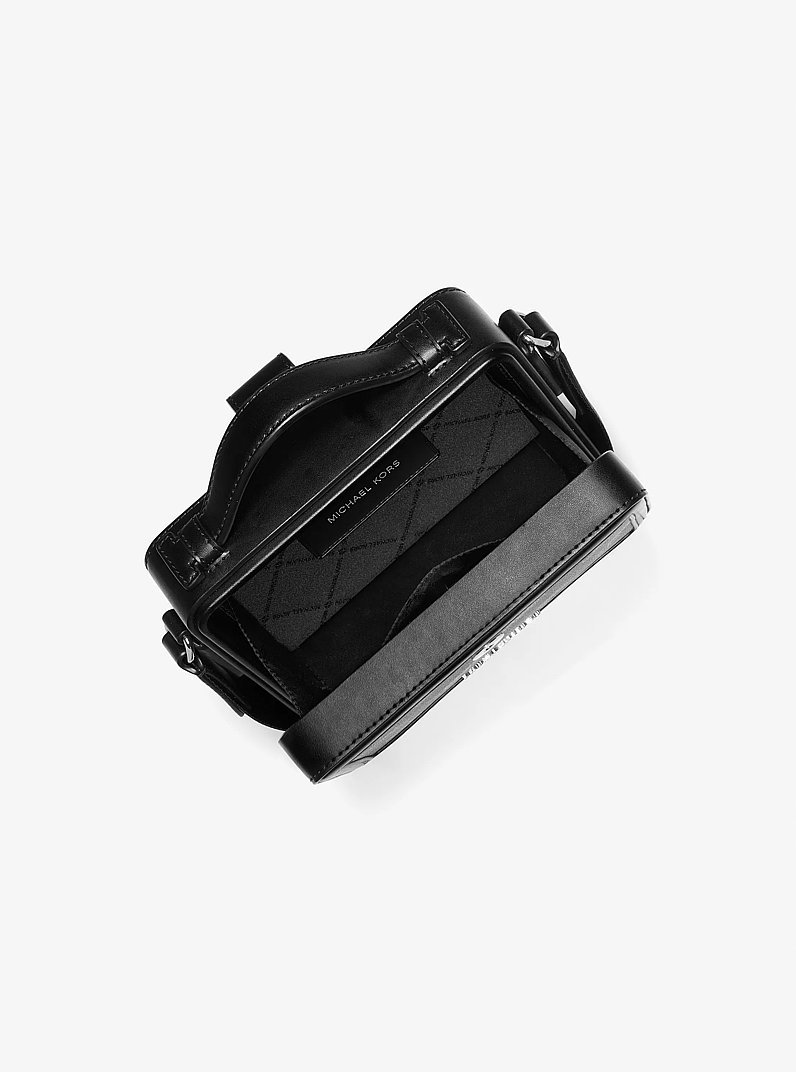 Cooper Embellished Signature Logo Crossbody Bag in BLACK | Michael Kors