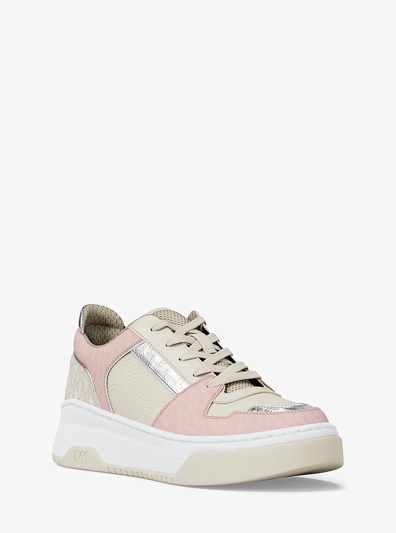 Lexi Mixed-Media Sneaker in POWDER BLUSH | Michael Kors