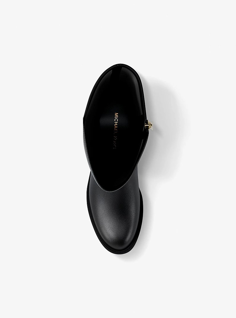Rachel Signature Logo Trim Boot in BLK/BROWN | Michael Kors