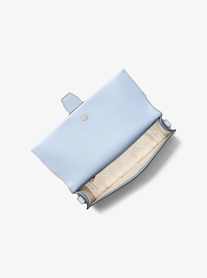 Greenwich Medium Signature Logo Shoulder Bag in PALE OCEAN | Michael Kors