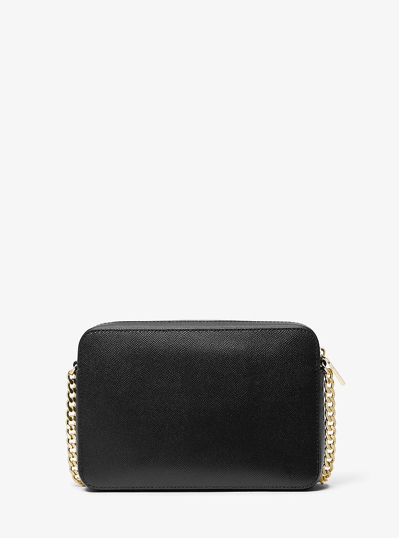 Umh&auml;ngetasche Jet Set Large aus Saffianleder in SCHWARZ | Michael Kors