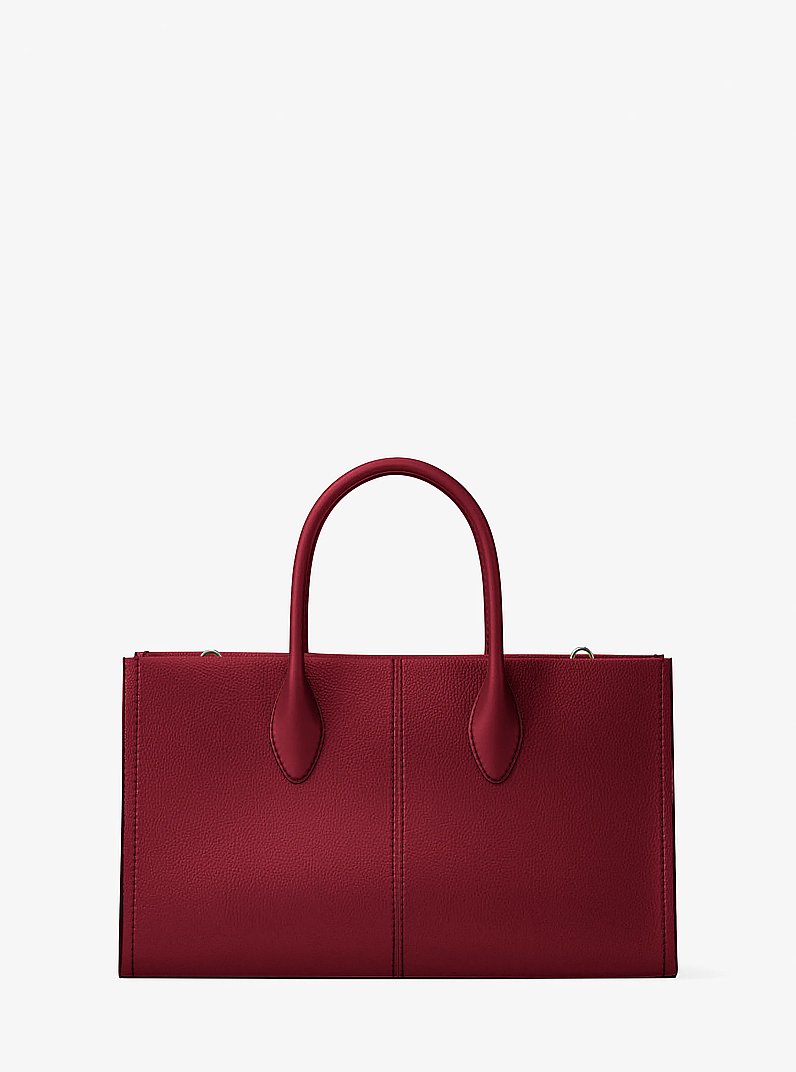 Bolso satchel Mirella mediano de piel granulada in GRANATE | Michael Kors