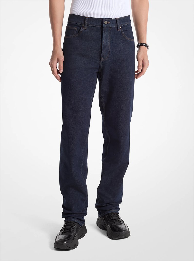 Finn Straight-Fit Stretch Denim Jeans in RINSE | Michael Kors
