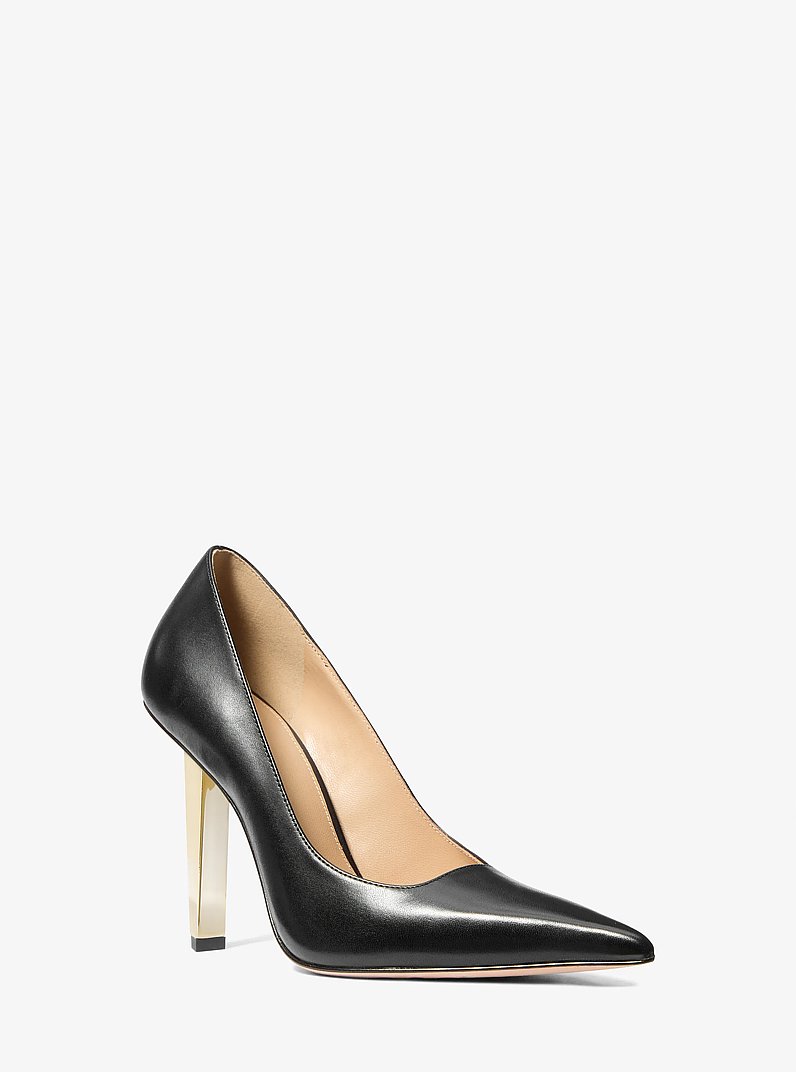 Halle Leather Pump in BLACK | Michael Kors