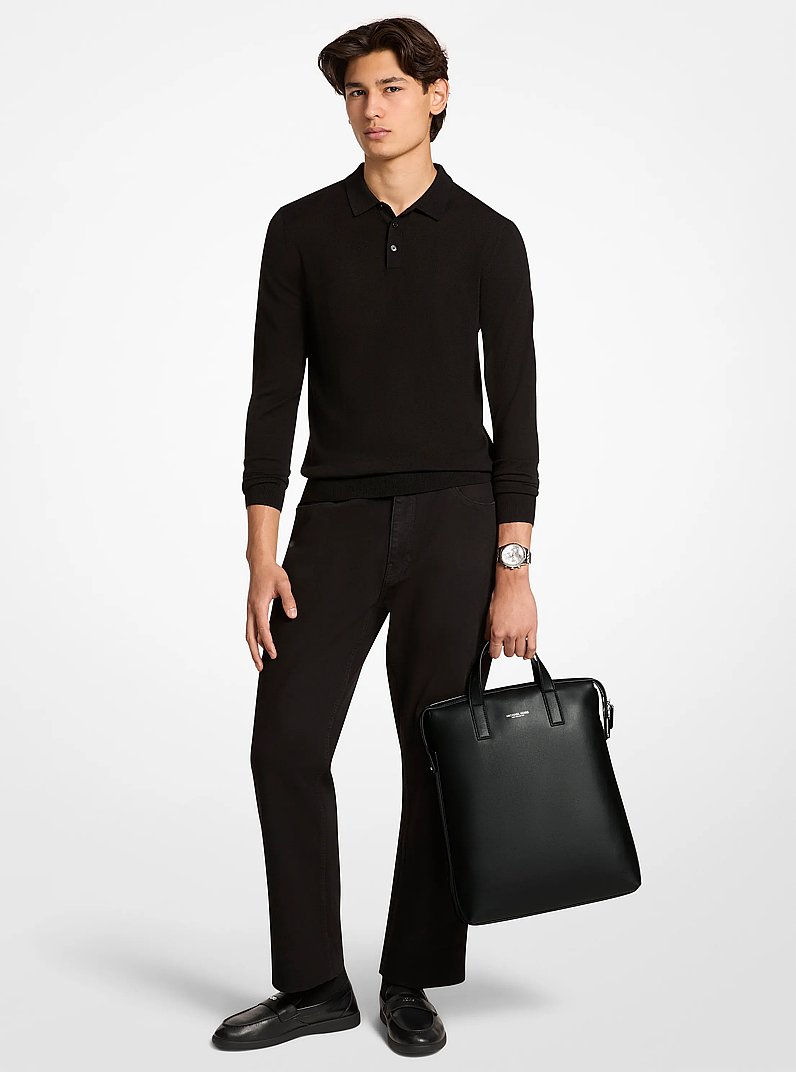 Nicholas Leather Convertible Backpack in BLACK | Michael Kors