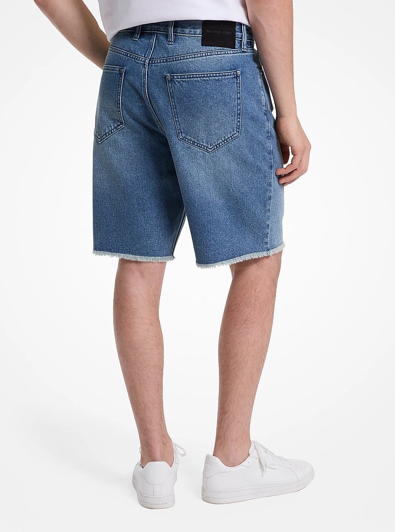 Frayed Denim Shorts in UNION WASH | Michael Kors