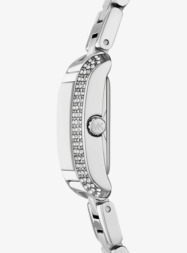 Mini Emery Silver-Tone Watch and Bracelet Gift Set in SILVER | Michael Kors