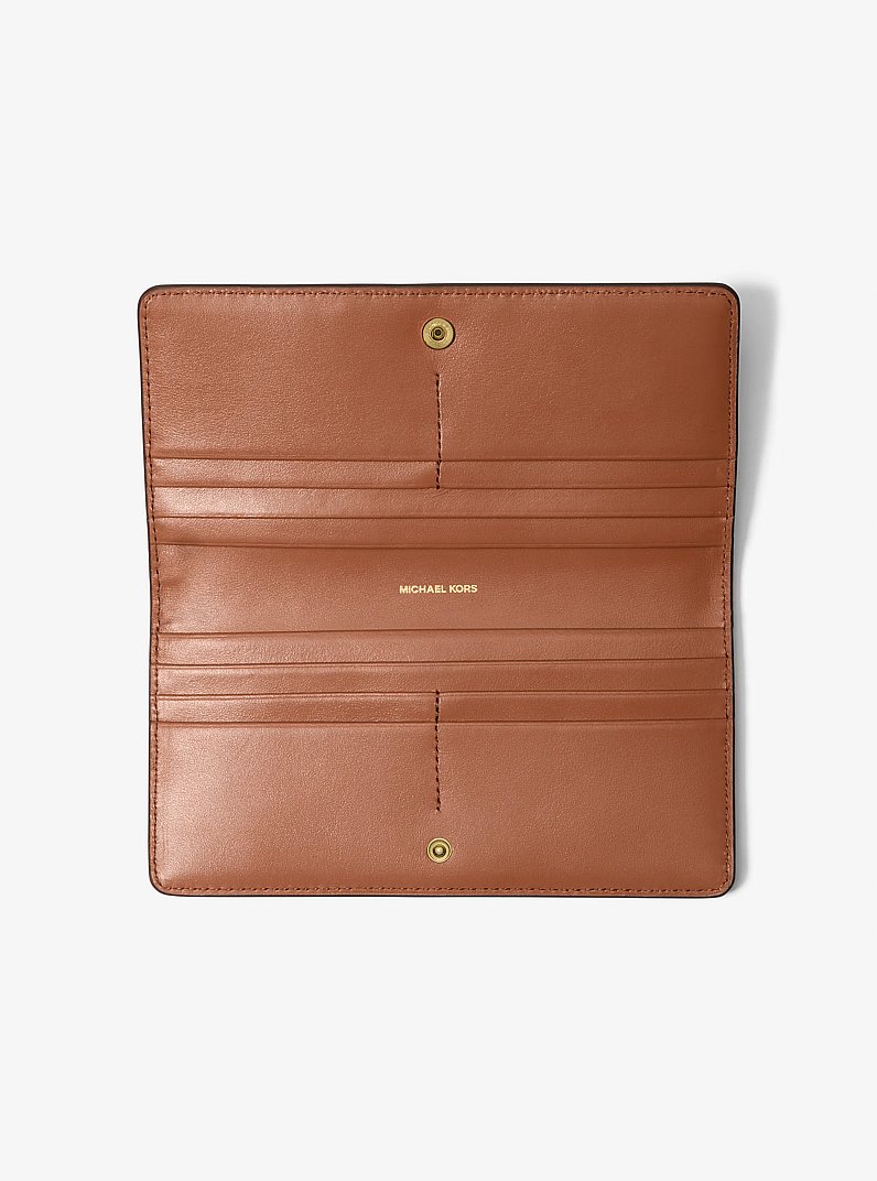 Grand portefeuille Bryant en cuir grain&eacute; avec bouton-pression sur le devant in VALISE | Michael Kors
