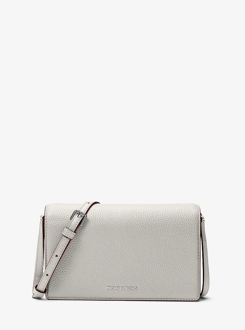 Bandolera Jet Set mediana de piel granulada in ALUMINIO | Michael Kors