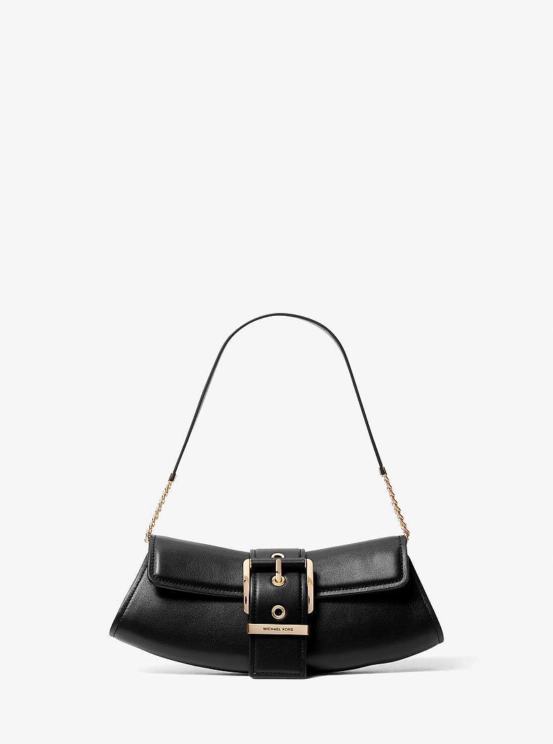 Colby Small Leather Convertible Clutch in BLACK - Sale | Michael