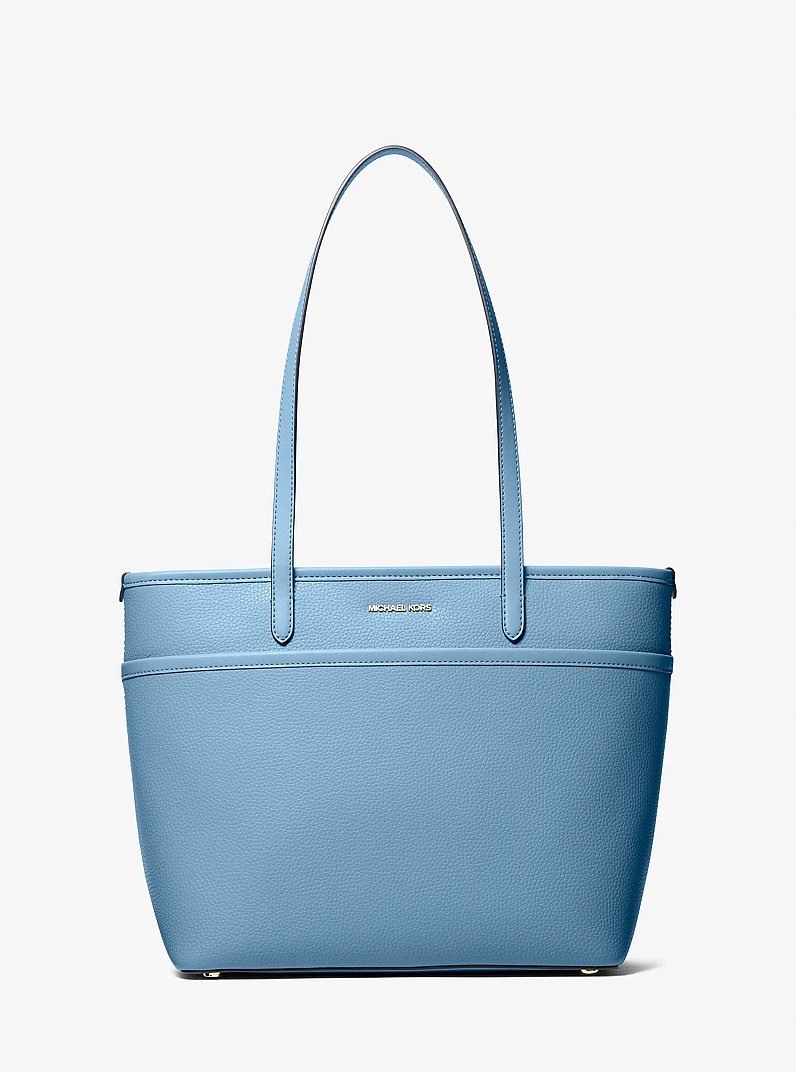 Borsa tote Marlowe media in pelle martellata in CHAMBRAY | Michael Kors