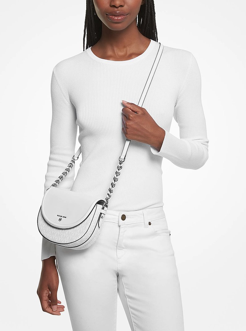 Jet Set Charm Medium Leather and Logo Crossbody Bag