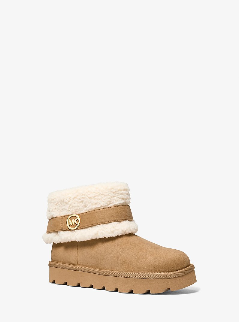 Botte Winnie en fausse toison d&rsquo;agneau in POIL DE CHAMEAU | Michael Kors