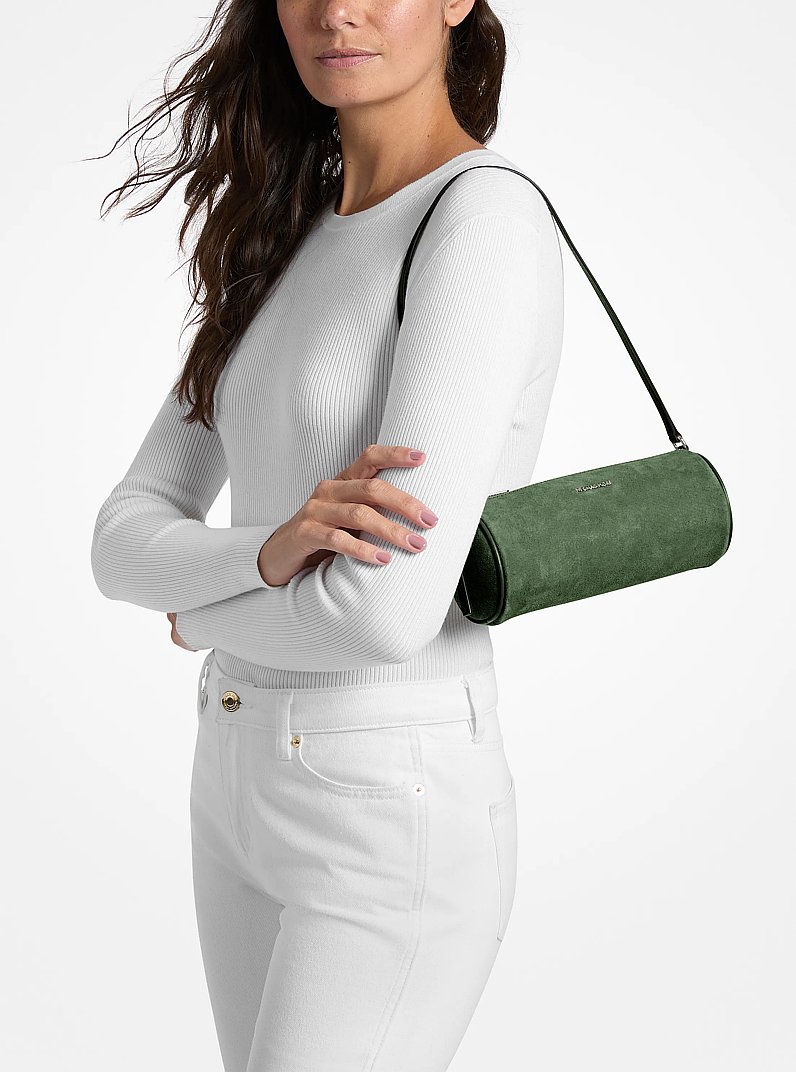 Ashton Small Barrel Pochette in AMAZON GREEN | Michael Kors