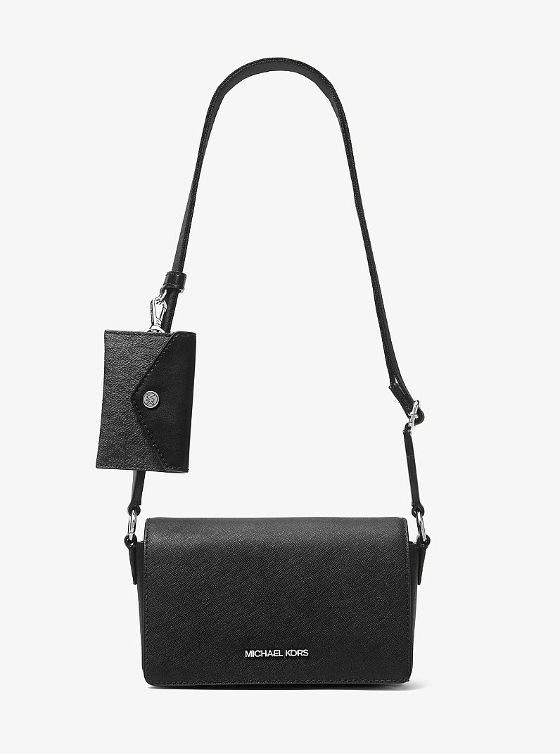 Vincent Small Saffiano Leather Crossbody Bag With Signature Logo