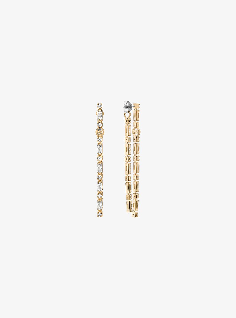 Aretes con colgante baguette con incrustaciones in DORADO | Michael Kors