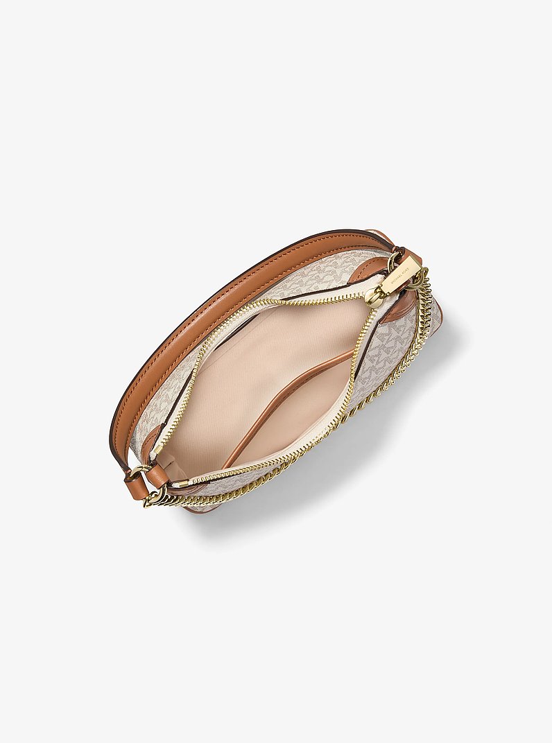 Pochette convertibile Jet Set piccola con stampa logo in VANIGLIA/GHIANDA | Michael Kors