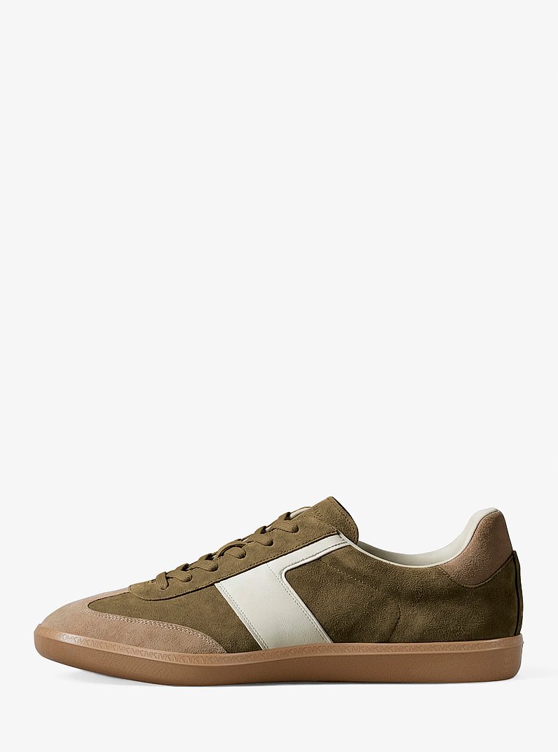 Jovie Color-Block Suede Sneaker in LODEN MULTI | Michael Kors