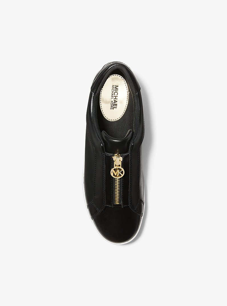 Keaton Zip-Up Sneaker in BLACK | Michael Kors