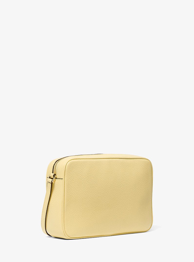 Jet Set Large Pebbled Leather Crossbody Bag in BUTTERCUP | Michael Kors