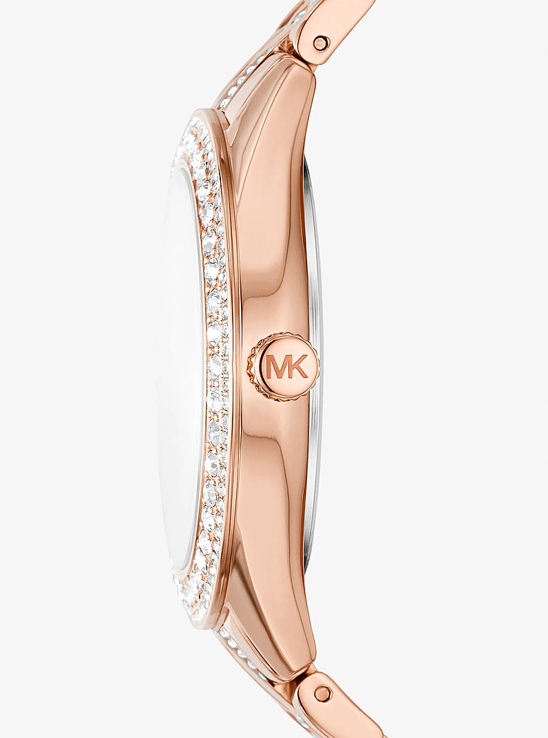 Armbanduhr Harlowe im Ros&eacute;-Goldton mit Pav&eacute; in ROTGOLDTON | Michael Kors