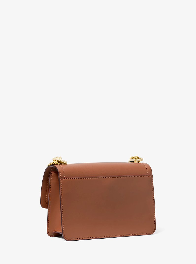 Heather Extra-Small Leather Crossbody Bag in LUGGAGE | Michael Kors