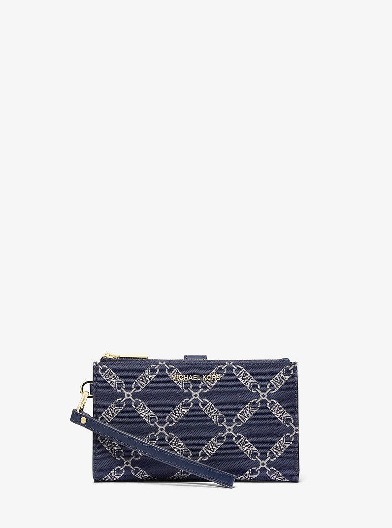 Portefeuille Adele en jacquard &agrave; logo Empire pour smartphone