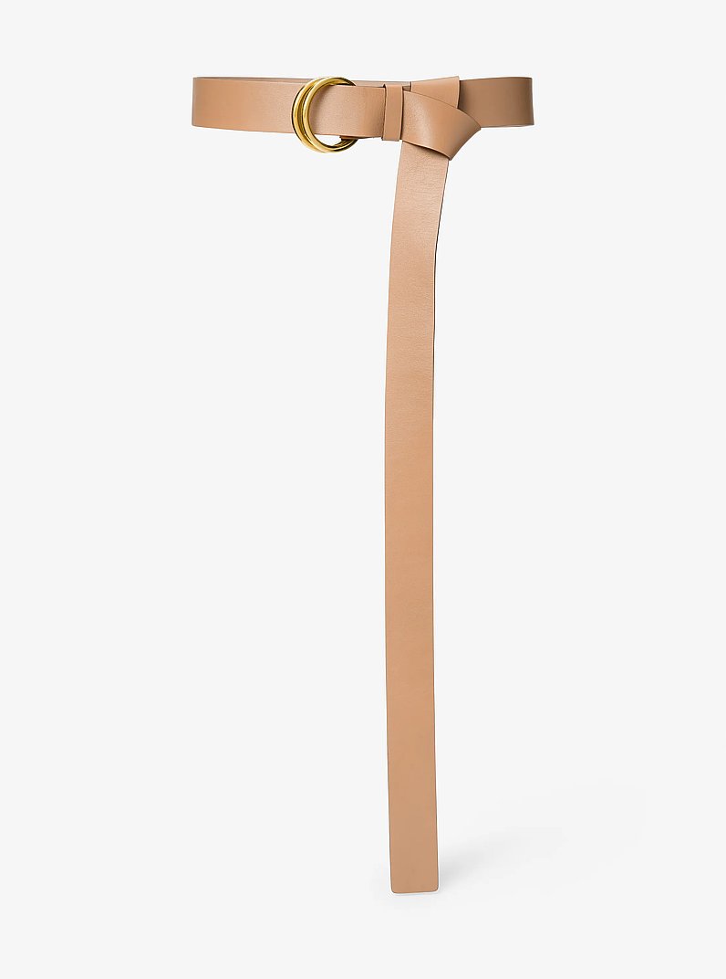 Jackie Leather Belt in SUNTAN | Michael Kors