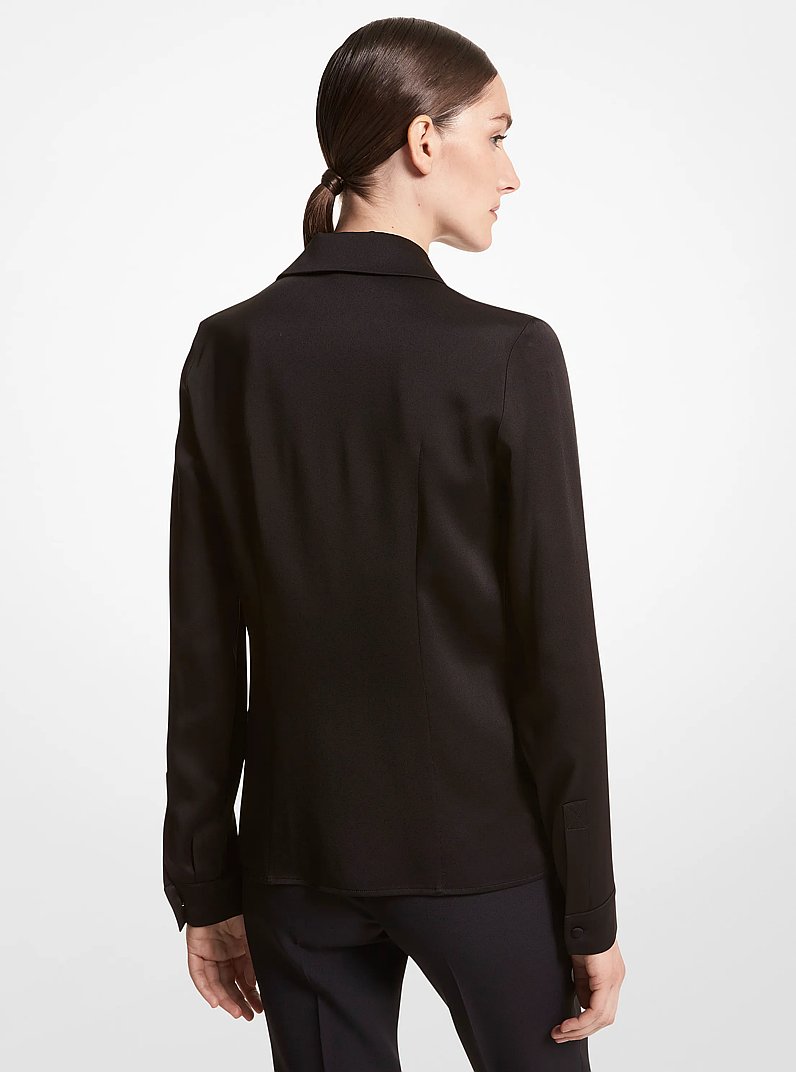 Hansen Charmeuse Shirt in BLACK | Michael Kors