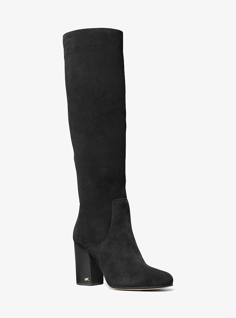 Jocelyn Suede Knee Boot in BLACK | Michael Kors
