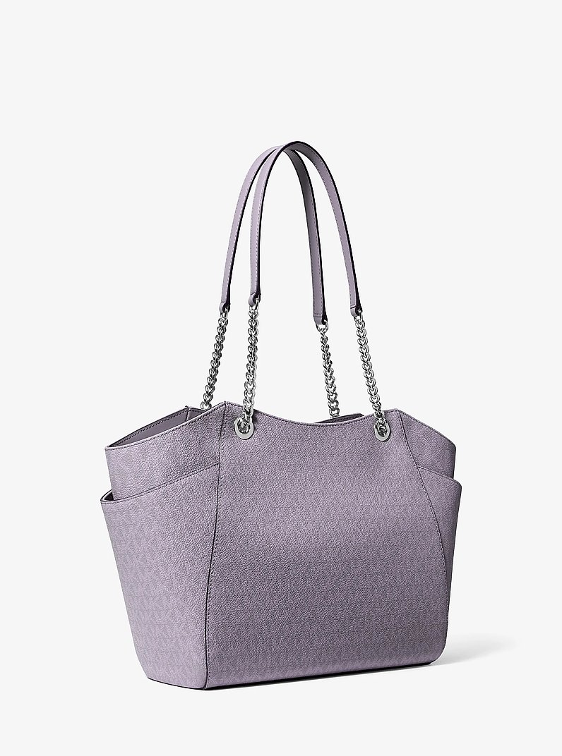 Jet Set Large Signature Logo Shoulder Bag in LILAC | Michael Kors