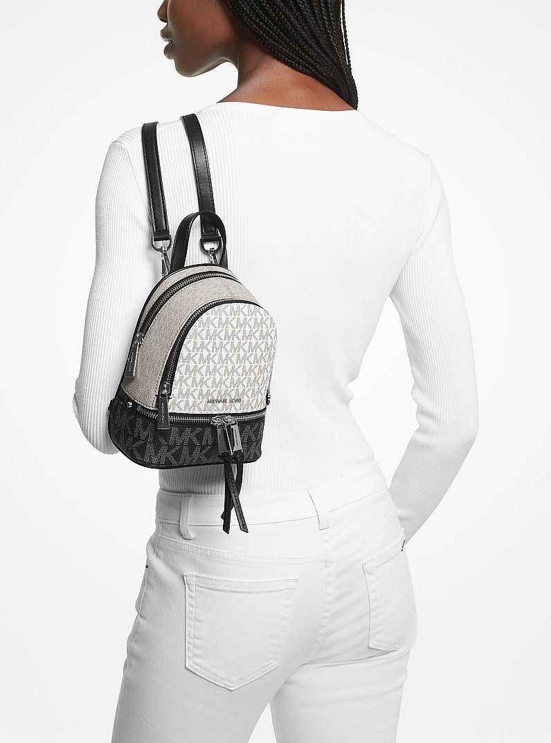 Rhea Mini Color-Block Logo Backpack