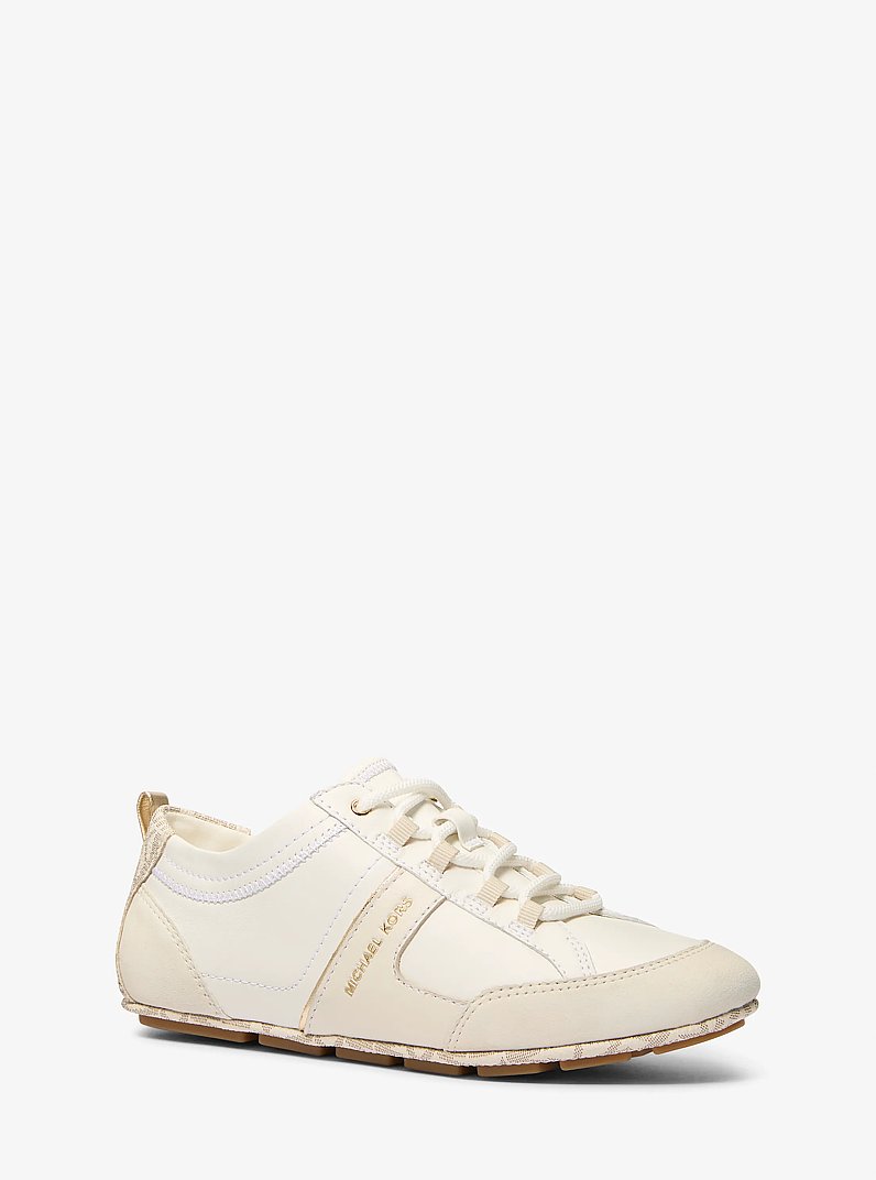 Keely Leather Trainer in CREAM | Michael Kors