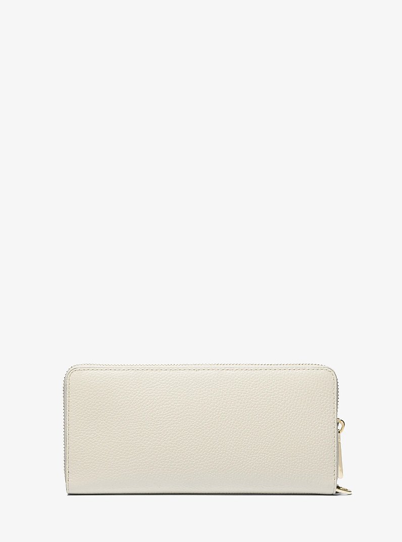 Portefeuille met polsbandje van getrommeld leer