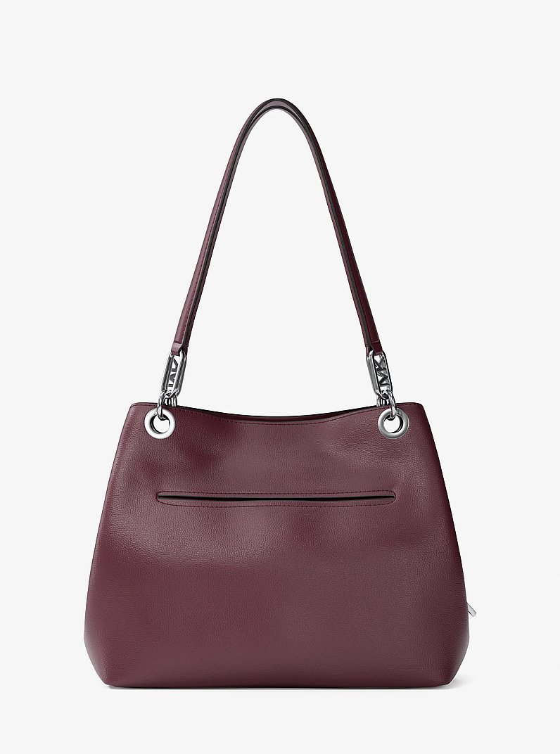 Borsa tote Kensington grande in pelle martellata in ROSSO SCURO | Michael Kors