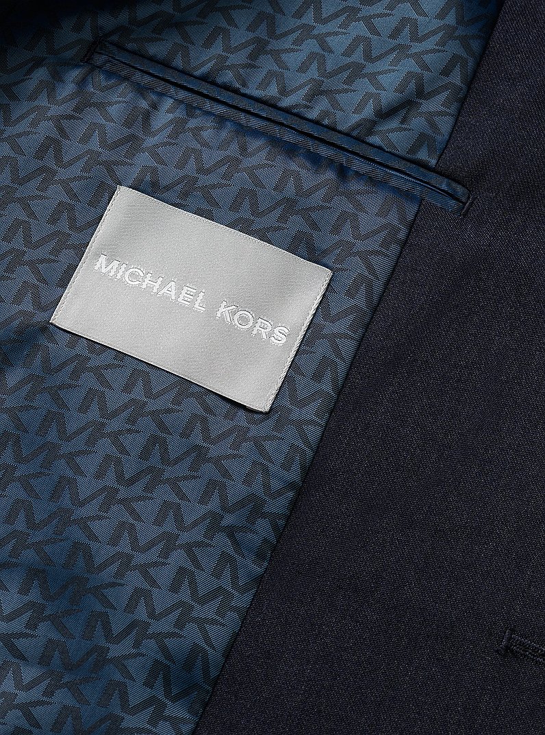 Americana slim-fit de franela de mezcla de lana in AZUL CIAN OSCURO | Michael Kors