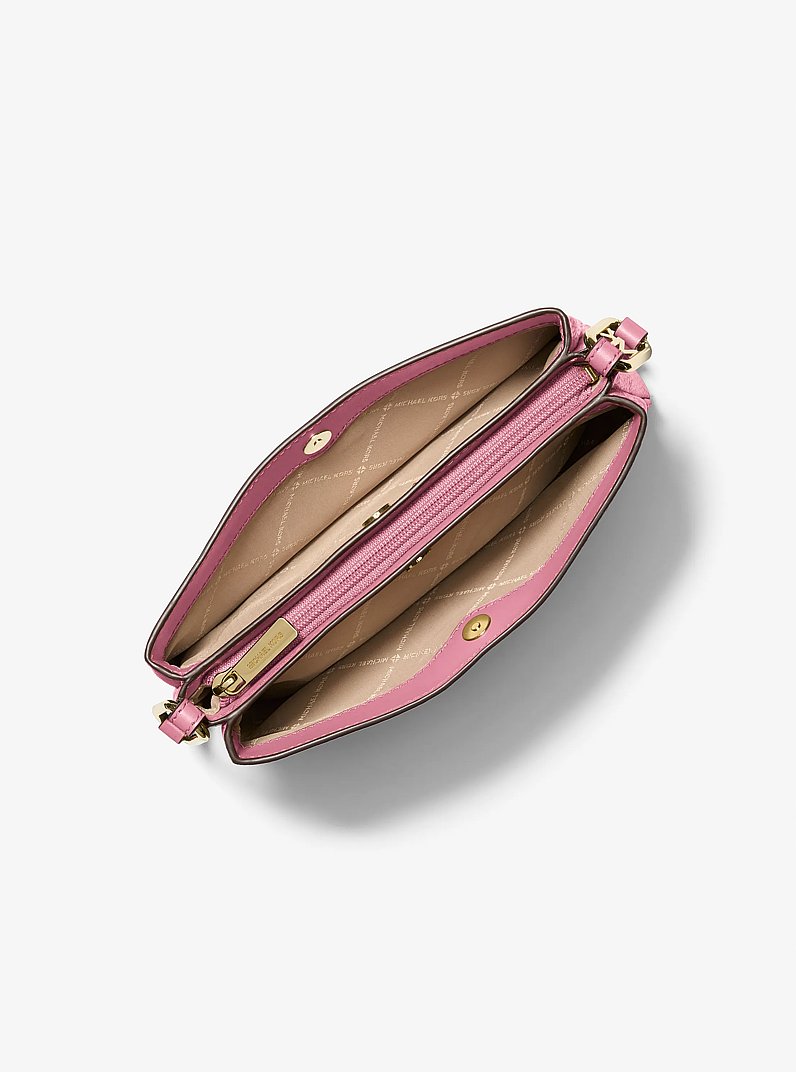 Trisha Medium Pebbled Leather Crossbody Bag in CARNATION | Michael Kors