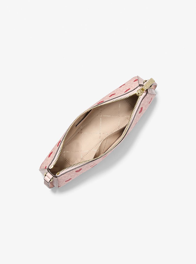 Sammy Small Printed Signature Logo Pochette in POWDER BLUSH | Michael Kors