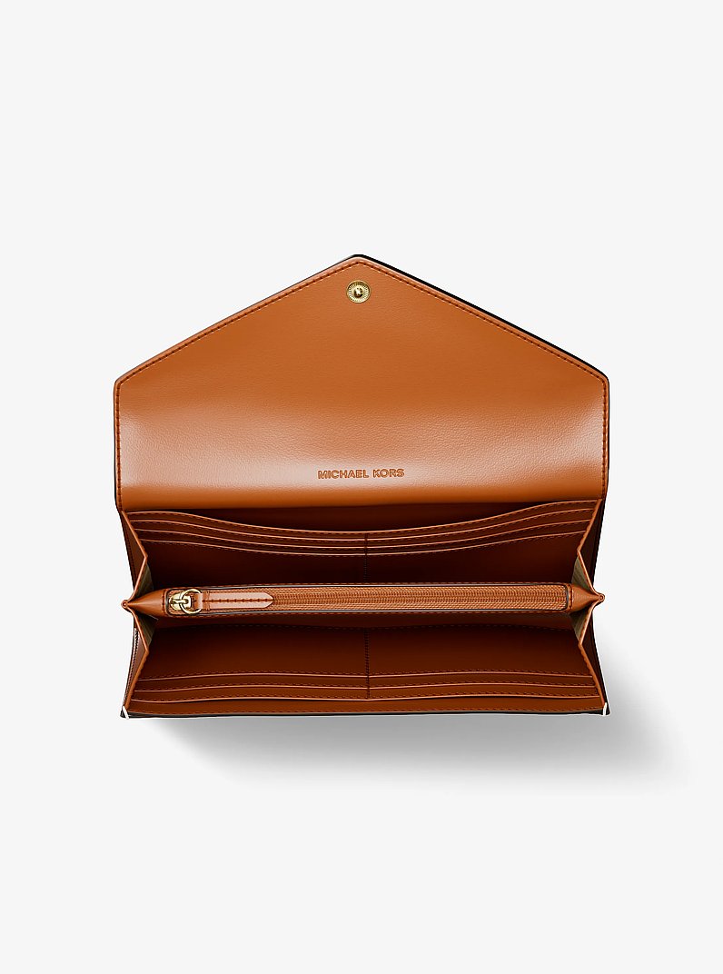 Jet Set Travel Large Signature Envelope Wallet in VANILLA | Michael Kors