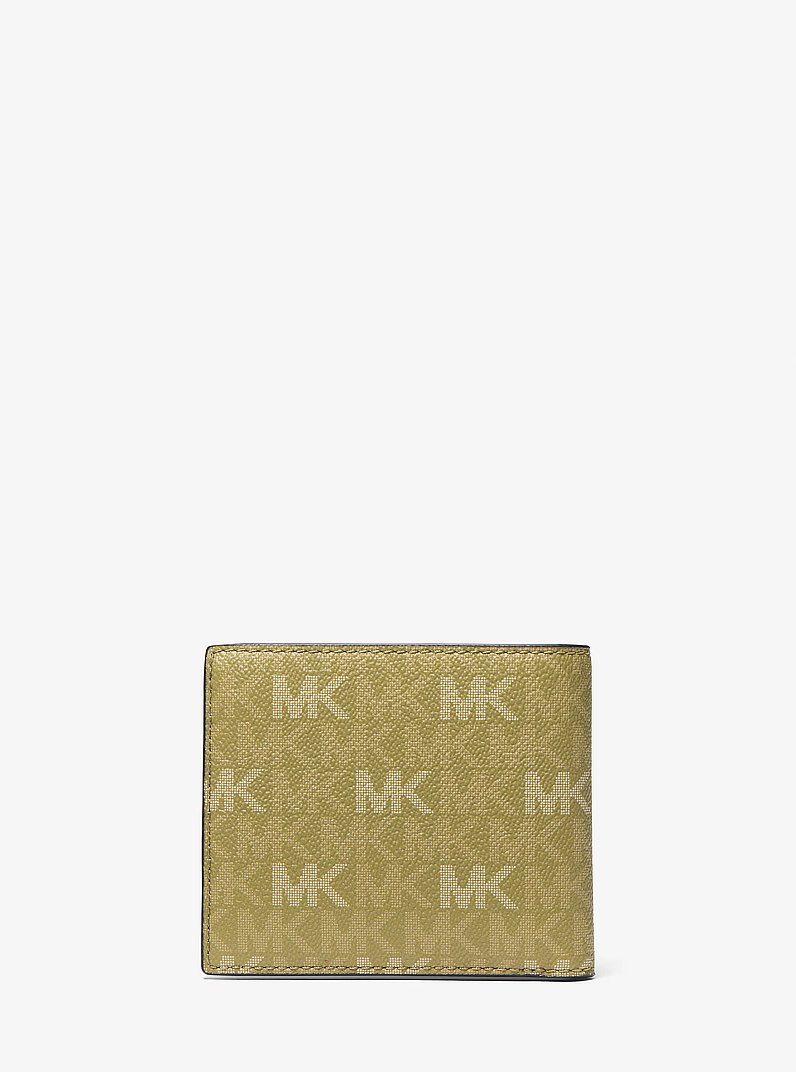 Cooper Printed Signature Logo Billfold Wallet in OREGANO | Michael Kors