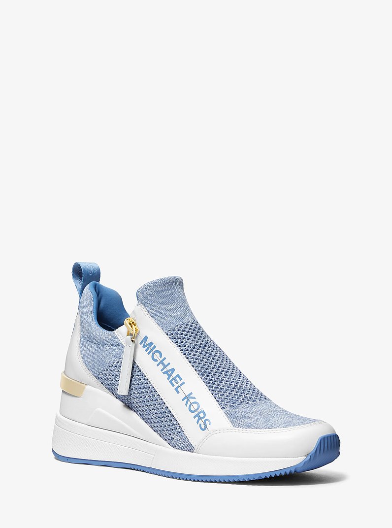Willis Stretch Knit Trainer in BLUE HAZE MULTI | Michael Kors