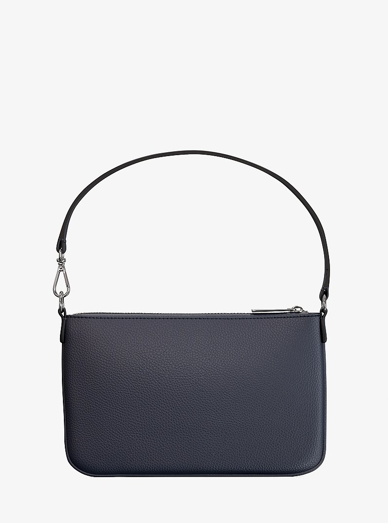 Jet Set Small Pebbled Leather Convertible Wristlet in NAVY | Michael Kors