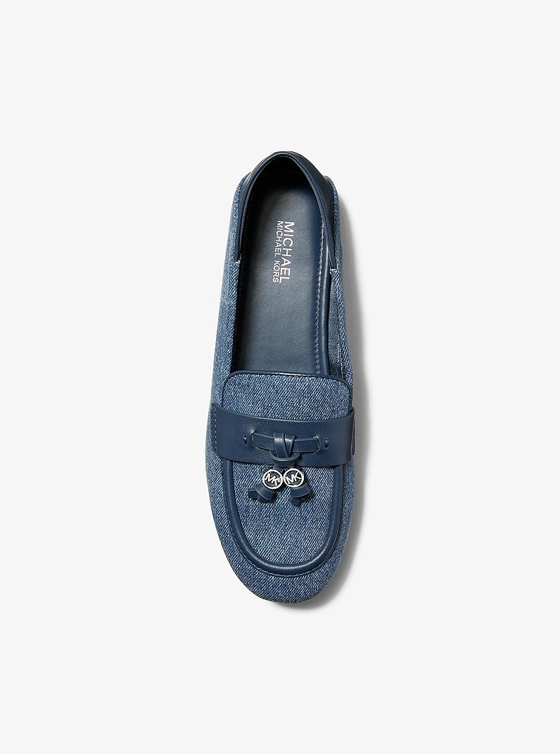 Mocassin Zoe en denim in BLEU R&Eacute;TRO FONC&Eacute; LAV&Eacute; | Michael Kors